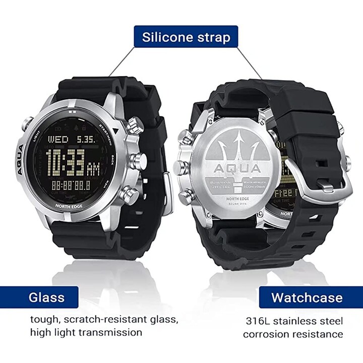 North Edge Aqua Negro - Reloj de Buceo