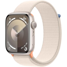 Apple Watch Series 9 GPS 45mm Star white aluminum case with star white loop sport band