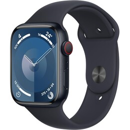 Apple Watch Series 9 GPS Cellular 45mm Caja de aluminio midnight con correa deportiva Midnight M/L