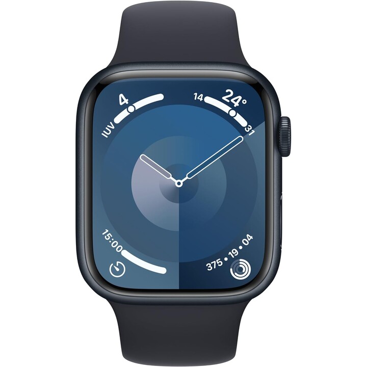 Apple Watch Series 9 GPS Cellular 45mm Caja de aluminio midnight con correa deportiva Midnight M/L