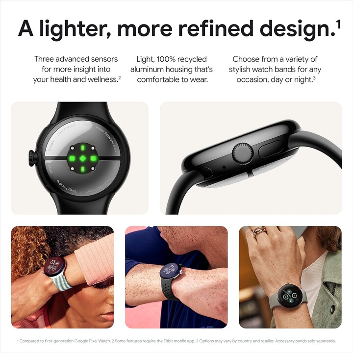 Google Pixel Watch 2 Wifi Negro con Correa Obsidiana