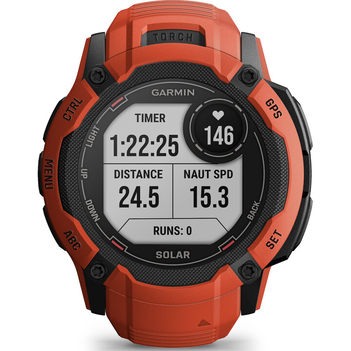 Garmin Instinct 2X Solar 1.1" 50mm Digital GPS Red 