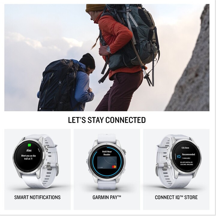 Garmin Epix Pro Gen 2 42mm WiFi Caja de Plata con Correa Deportiva Blanca