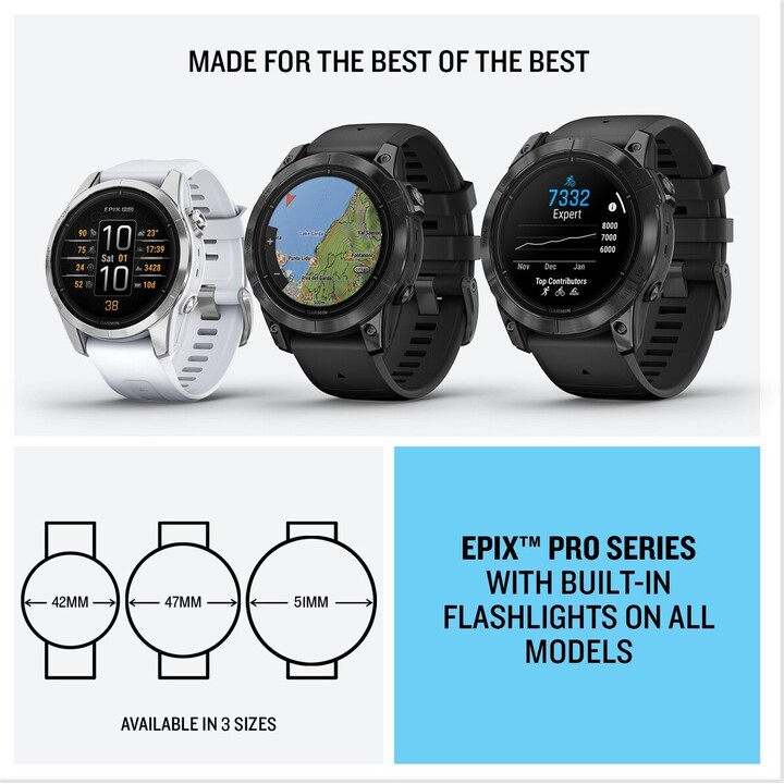 Garmin Epix Pro Gen 2 42mm WiFi Caja de Plata con Correa Deportiva Blanca