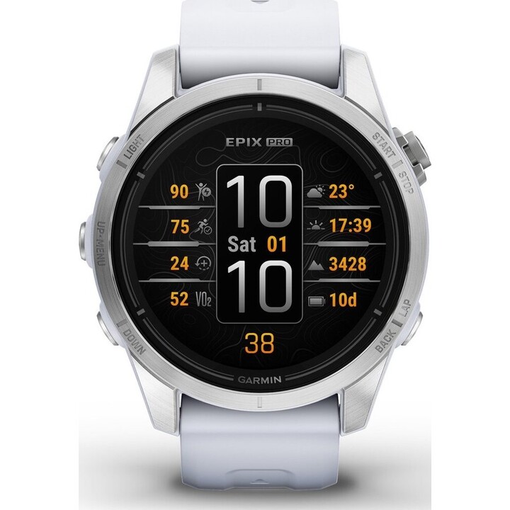 Garmin Epix Pro Gen 2 42mm WiFi Caja de Plata con Correa Deportiva Blanca