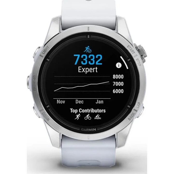 Garmin Epix Pro Gen 2 42mm WiFi Caja de Plata con Correa Deportiva Blanca