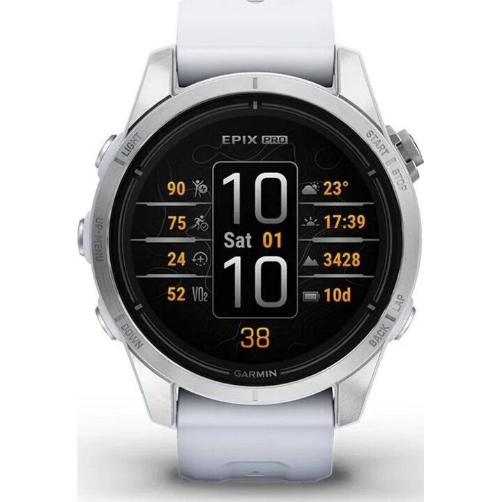 Garmin Epix Pro Gen 2 42mm WiFi Caja de Plata con Correa Deportiva Blanca