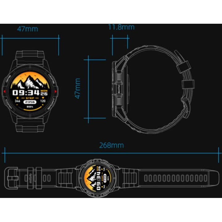 Mibro Watch GS Active Noir - Montre Connectée avec GPS