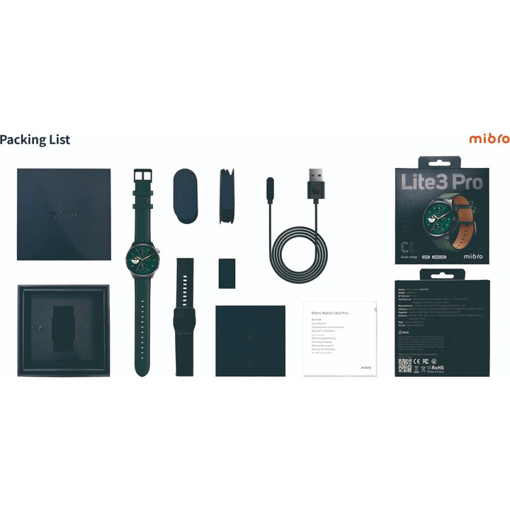 Xiaomi Mibro Watch Lite 3 Pro Verde e Preto