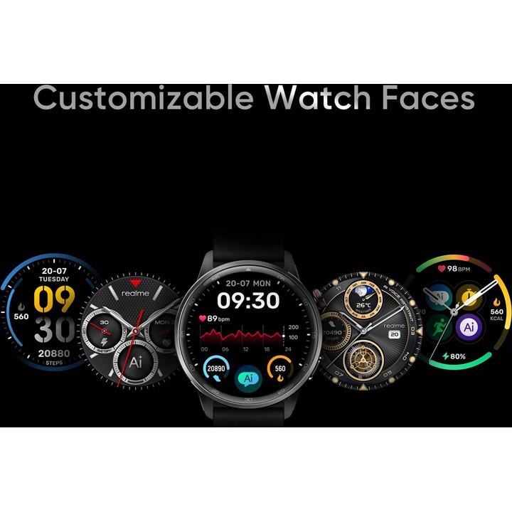 Realme Watch S2, 1.43 AMOLED DisplaySmartwatch, Super AI Engine, 20 days battery, Silver