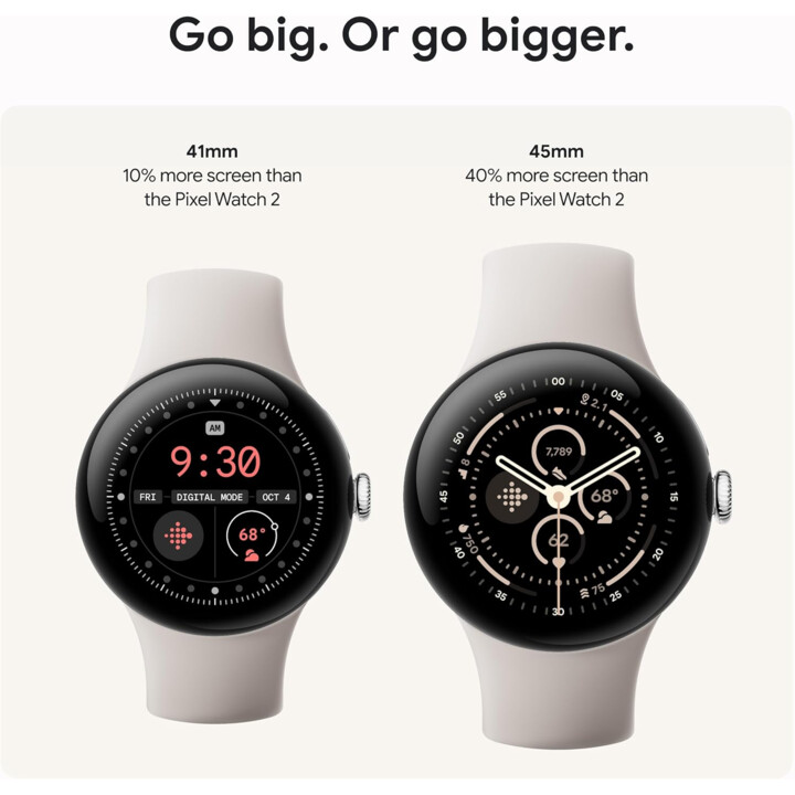 Google Pixel Watch 3 41mm Rosa WiFi Pulseira Prateada