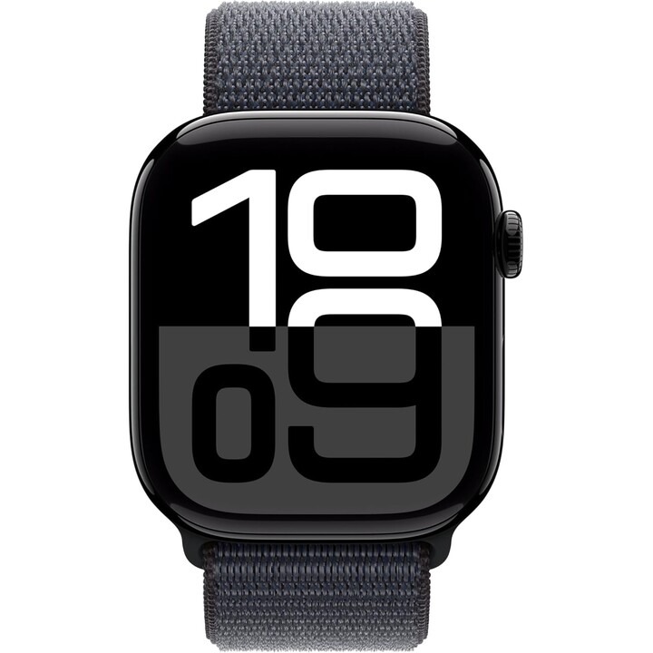 Apple Watch Series 10 GPS Cellular 46mm con cassa in alluminio nero intenso e cinturino sportivo in inchiostro, taglia unica