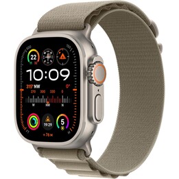 Apple Watch Ultra 2 GPS Cellular 49mm Cassa in titanio con cinturino Alpine Loop Oliva media