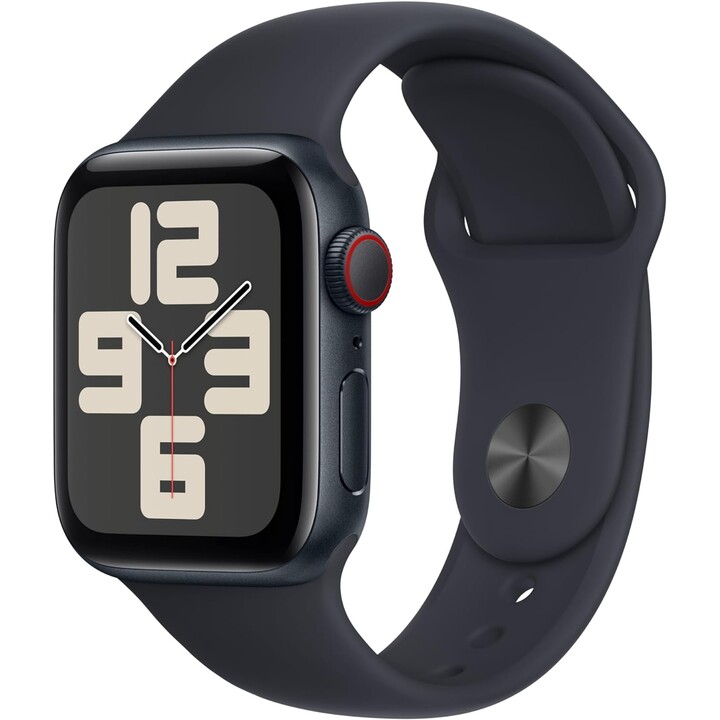Apple Watch SE 2024 GPS Cellular Caja de aluminio medianoche de 40mm con correa deportiva medianoche Talla S/M