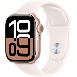 Apple Watch Series 10 GPS Cellular 42mm Rose Gold Aluminum Case with Blush Pink Sport Band - Size M/L