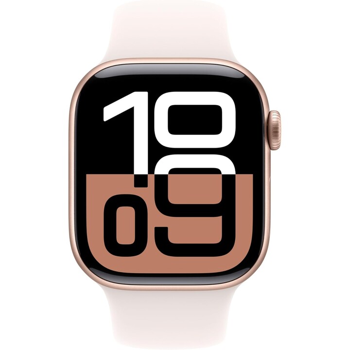 Apple Watch Series 10 GPS Cellular 42mm Rose Gold Aluminum Case with Blush Pink Sport Band - Size M/L