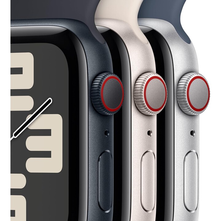 Apple Watch SE 2024 GPS Cellular 40 mm Caja de aluminio medianoche con correa deportiva Midnight