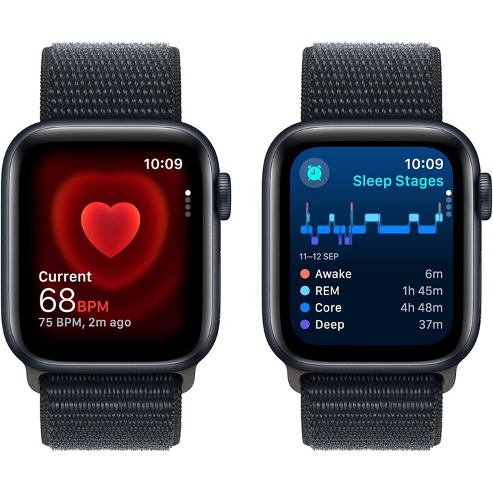 Apple Watch SE 2024 GPS Cellular 40 mm Caja de aluminio medianoche con correa deportiva Midnight