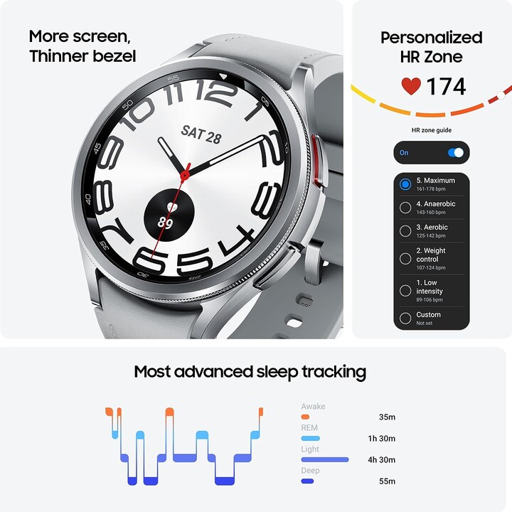 Samsung Galaxy Watch6 Classic 43mm LTE Preto R955