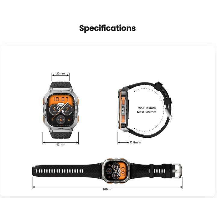 Kospet Tank M3 Ultra Special Edition Black - Smartwatch
