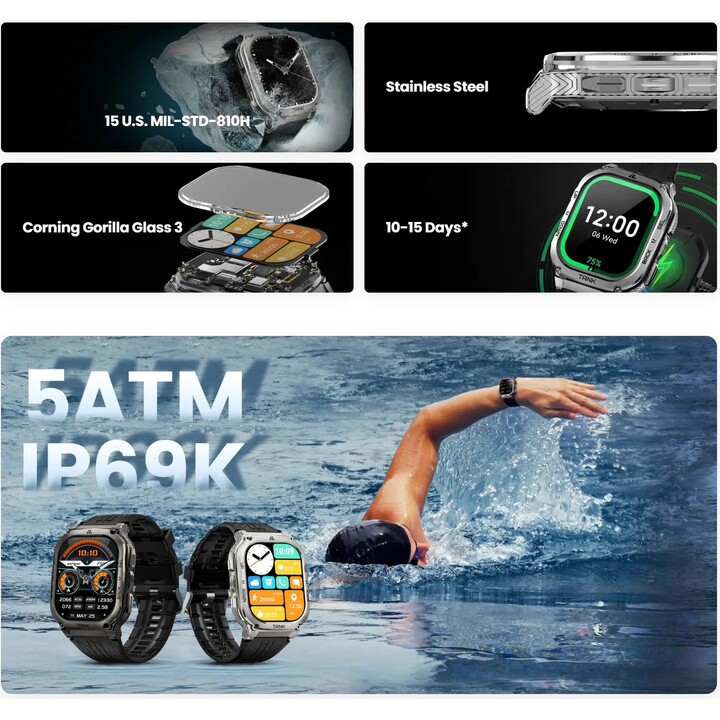 Kospet Tank M3 Special Edition Black - Smartwatch