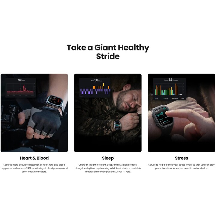 Kospet Tank M3 Special Edition Black - Smartwatch
