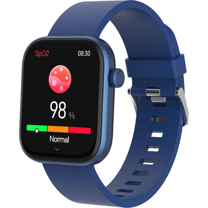 Denver SWC-185BU Azul, Reloj Inteligente Bluetooth AMOLED con frecuencia cardiaca