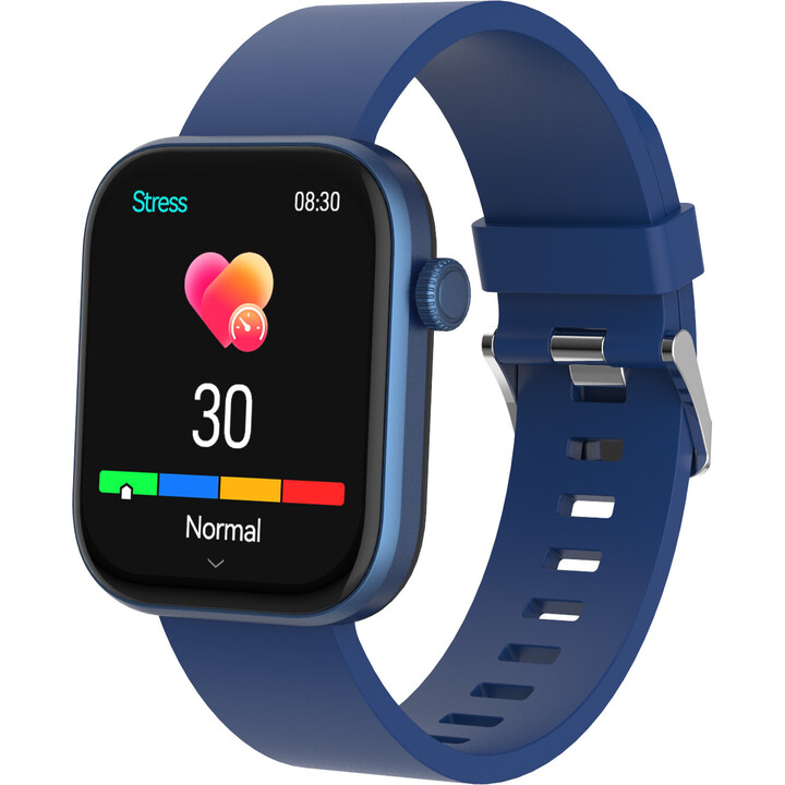 Denver SWC-185BU Azul, Reloj Inteligente Bluetooth AMOLED con frecuencia cardiaca