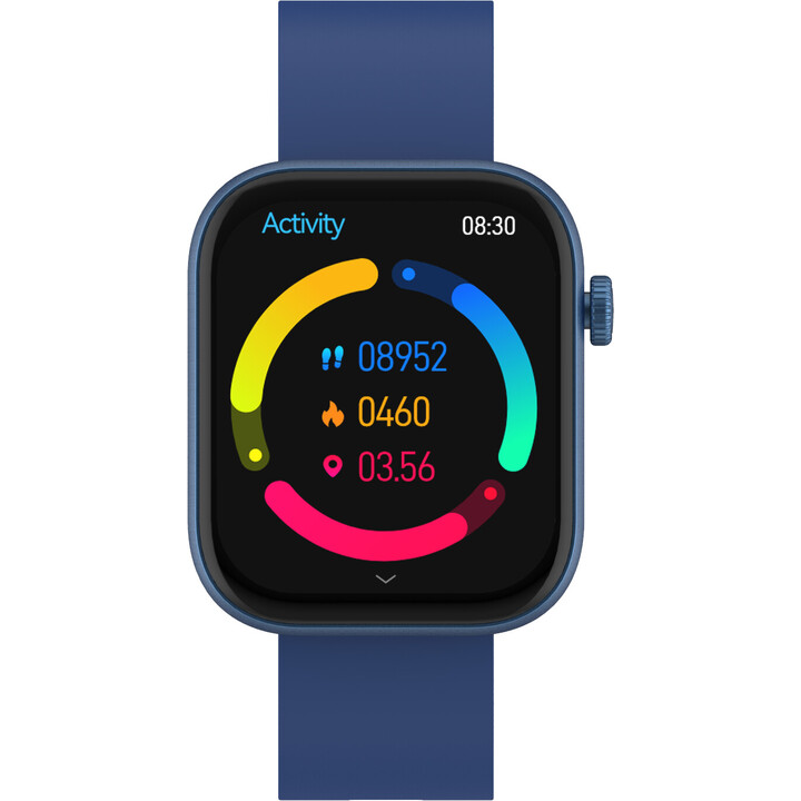 Denver SWC-185BU Azul, Reloj Inteligente Bluetooth AMOLED con frecuencia cardiaca