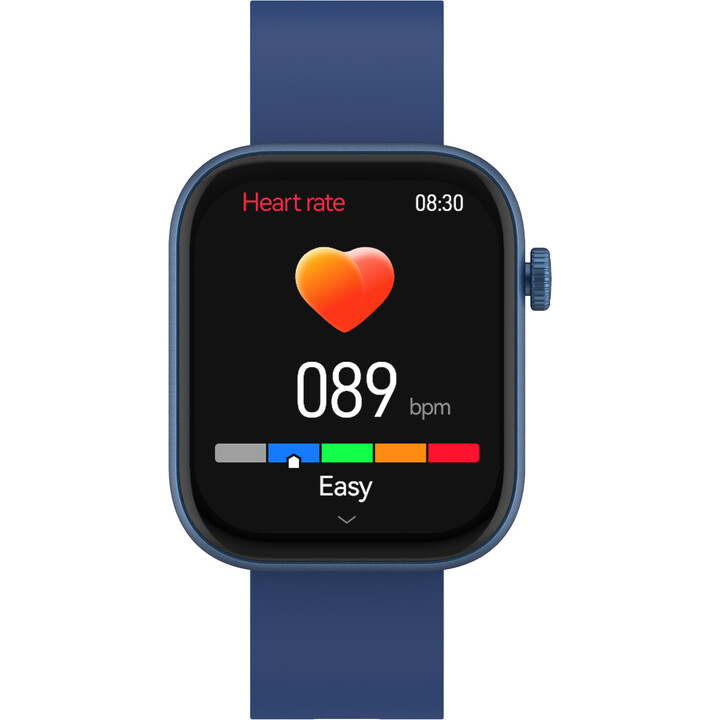 Denver SWC-185BU Azul, Reloj Inteligente Bluetooth AMOLED con frecuencia cardiaca