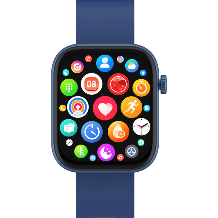Denver SWC-185BU Azul, Reloj Inteligente Bluetooth AMOLED con frecuencia cardiaca