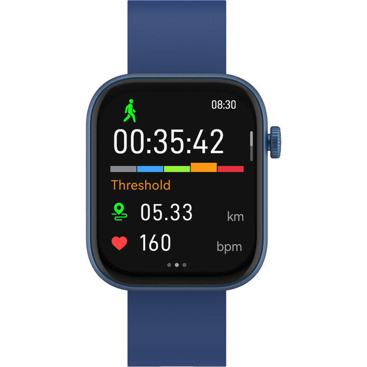 Denver SWC-185BU Azul, Reloj Inteligente Bluetooth AMOLED con frecuencia cardiaca