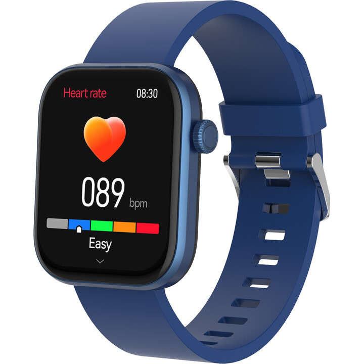 Denver SWC-185BU Azul, Reloj Inteligente Bluetooth AMOLED con frecuencia cardiaca