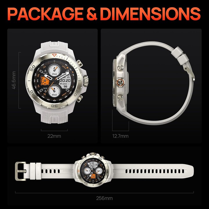 Mibro GS Explorer Smart Watch 1.32 AMOLED con misuratore di pressione sanguigna, cardiofrequenzimetro, fitness, corsa, bianco