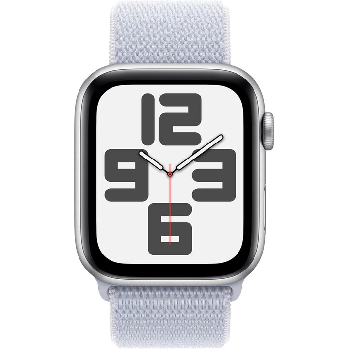 Apple Watch SE 2024 GPS Cellular 44mm, Caja de aluminio plateada con correa deportiva Blue Cloud - Talla única