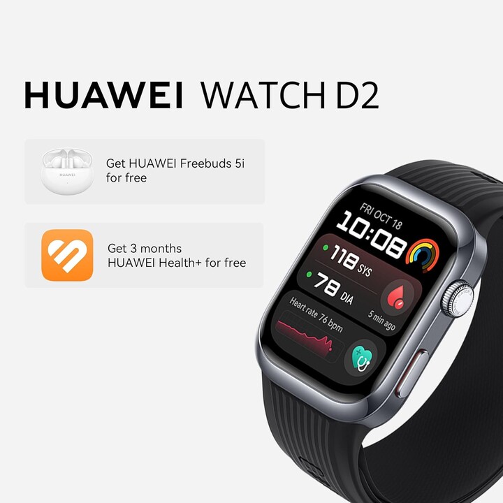 Huawei Watch D2 Smartwatch Black (Black) Luca-B19