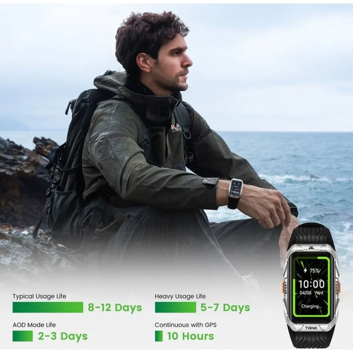 Kospet Tank X2 Ultra GPS Silver - Smartwatch