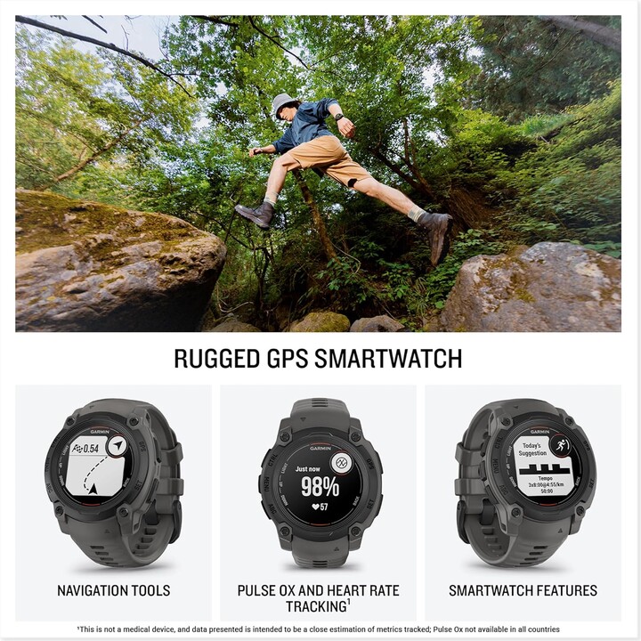Garmin Instinct E, GPS Smartwatch, 40 mm, resistente al agua, aplicaciones deportivas incorporadas, negro