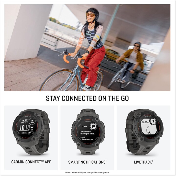 Garmin Instinct E, GPS Smartwatch, 45 mm, resistente al agua, aplicaciones deportivas incorporadas, negro