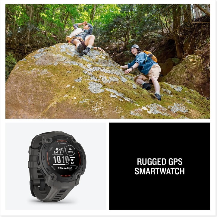 Garmin Instinct E, GPS Smartwatch, 45 mm, resistente al agua, aplicaciones deportivas incorporadas, negro