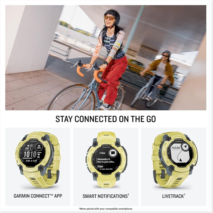 Garmin Instinct E, GPS Smartwatch, 45 mm, resistente al agua, aplicaciones deportivas incorporadas, amarillo