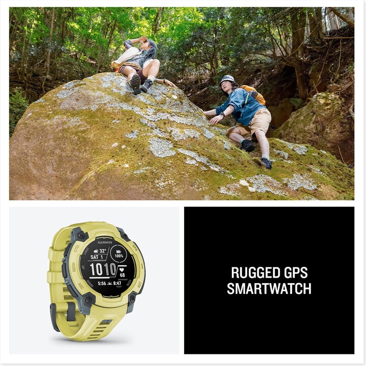 Garmin Instinct E, GPS Smartwatch, 45 mm, resistente al agua, aplicaciones deportivas incorporadas, amarillo