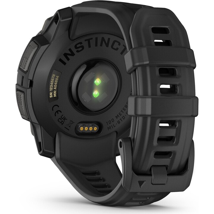 Garmin Instinct 3, GPS Smartwatch, pantalla AMOLED de 45 mm, monitoreo de salud, linterna LED, hasta 18 días, negro