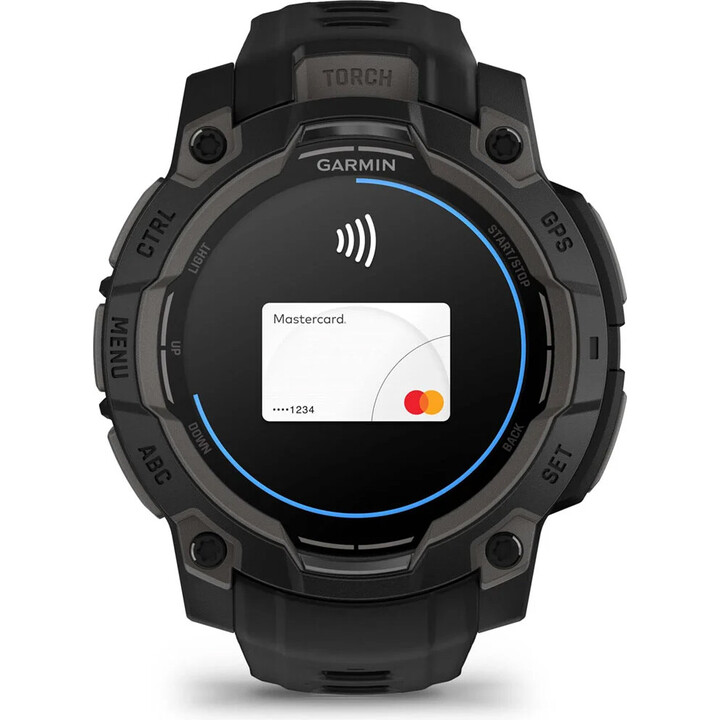 Garmin Instinct 3, GPS Smartwatch, pantalla AMOLED de 45 mm, monitoreo de salud, linterna LED, hasta 18 días, negro