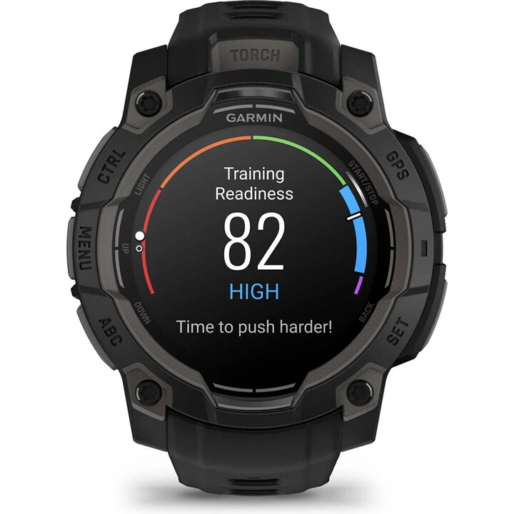 Garmin Instinct 3, GPS Smartwatch, pantalla AMOLED de 45 mm, monitoreo de salud, linterna LED, hasta 18 días, negro