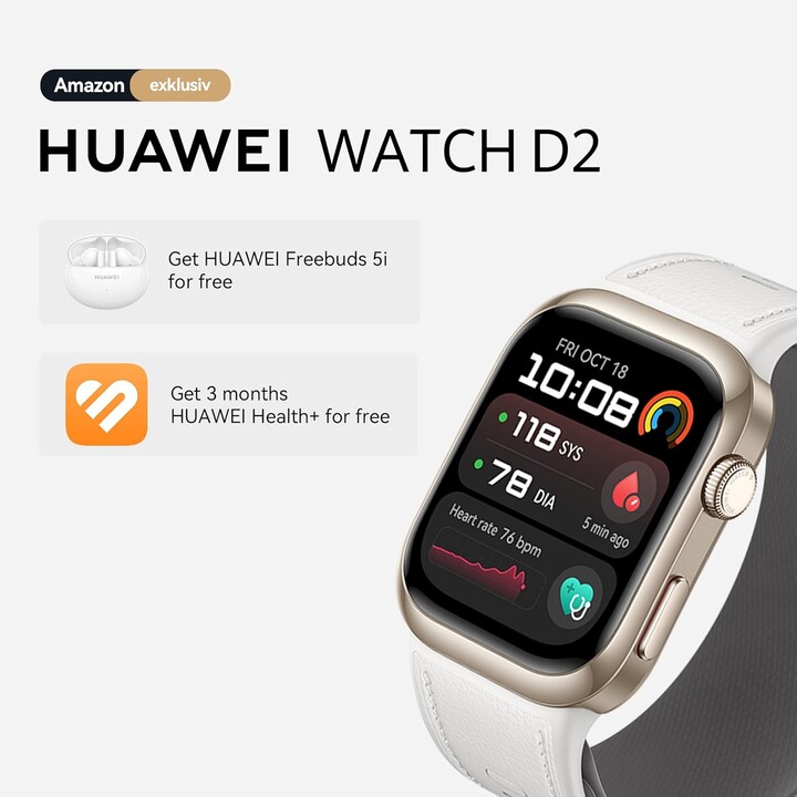 HUAWEI Watch D2 48mm - Blood Pressure - Gold