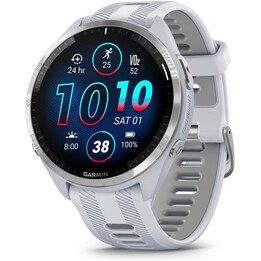 Garmin Forerunner 965 Quartz Smartwatch para unisex, Whitestone/Powder Gris