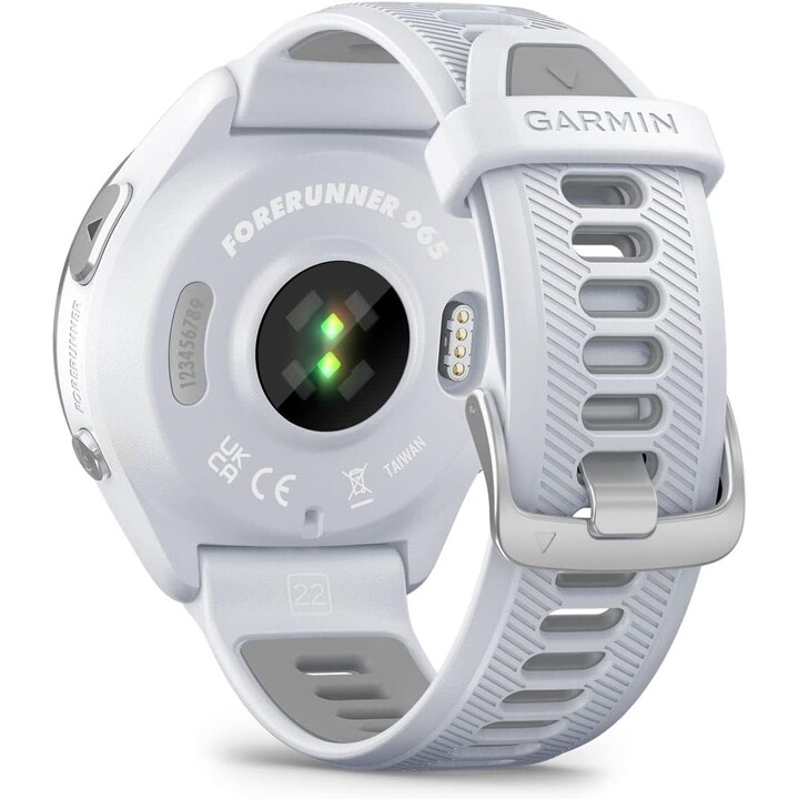 Garmin Forerunner 965 Quartz Smartwatch para unisex, Whitestone/Powder Gris