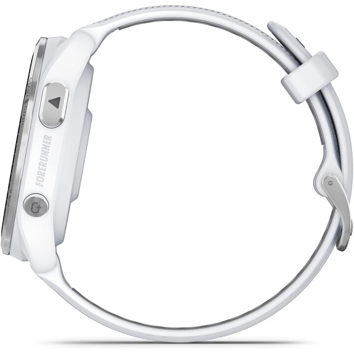 Garmin Forerunner 965 Quartz Smartwatch para unisex, Whitestone/Powder Gris