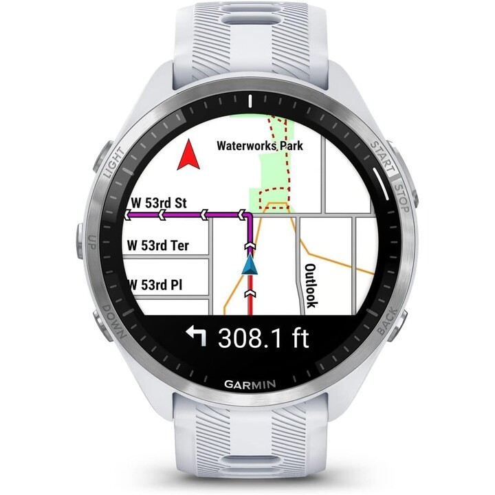 Garmin Forerunner 965 Quartz Smartwatch para unisex, Whitestone/Powder Gris
